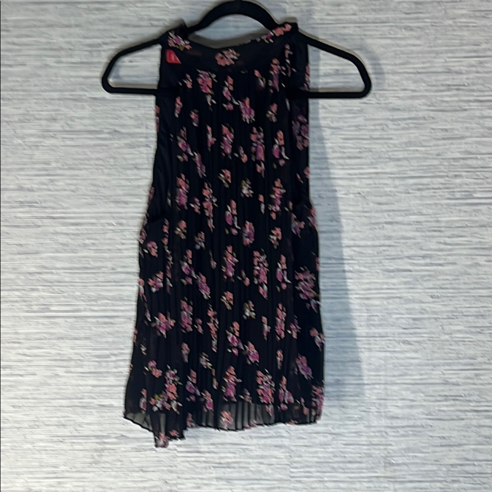 Elle Vibrant Floral Halter Blouse – NWT, Size XL, Scarf Detail (835)